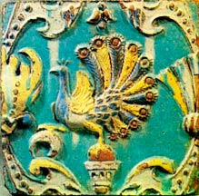 Поливной изразец. Ок. 1670-1680. Глина, эмаль, глазурь - www.Arhitekto.ru